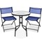Best Choice Products 3-Piece Patio Bistro Dining Furniture Set w/ Round Textured Glass Tabletop, Folding Chairs